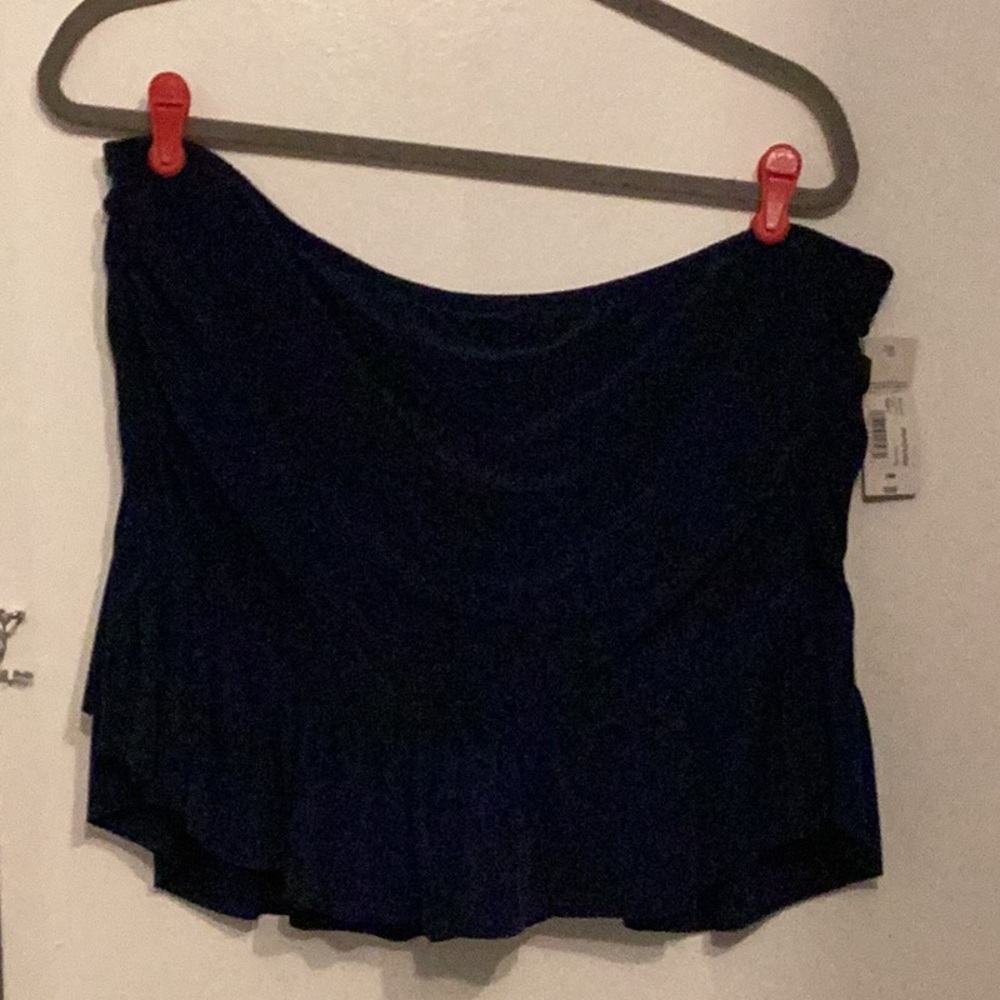 Blue Ruffled Swim Skirt - Picture 7 of 11